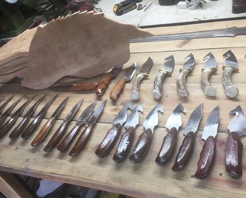 Knives & Razorback Cutting boards made in El Dorado 