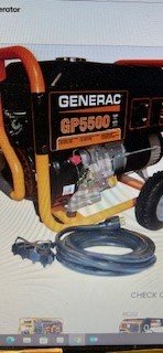 Generac GP 5500 generator / 30' power inlet cord